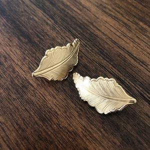Vintage Golden Leaf Earrings